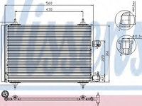 Condensator climatizare 94723 NISSENS pentru CitroEn C5 Peugeot 407 CitroEn C6