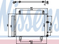 Condensator climatizare 94950 NISSENS