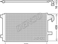 Condensator climatizare AC Denso, VOLKSWAGEN TRANSPORTER T5, 09.2009-08.2015 motor 2.0/2.0 TSI benzina, 2.0 TDI, 2.0 BiTDI, aluminiu/ aluminiu brazat, 710(675)x452(440)x16 mm, cu uscator si filtru integrat