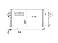 Condensator climatizare AC Mahle, MERCEDES VITO/VIANO (W639), 09.2007-2014 motor 2,0 CDI, 3,0 CDI, 3,5 V6, 3,7 V6, aluminiu/ aluminiu brazat, 705(665)x388x16 mm, cu uscator si filtru integrat