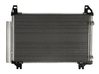 Condensator climatizare AC, SUBARU TREZIA, 2011-, Toyota URBAN CRUISER, 2009-, VERSO-S, 2010-2016, YARIS, 2005-, motor 1,0, 1,3/1,33 benzina, aluminiu/ aluminiu brazat, 545 (510)x340 (325)x16 mm, cu uscator si filtru integrat