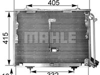 Condensator, climatizare (AC168001S BEH MAH) FIAT,MERCEDES-BENZ