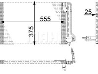 Condensator, climatizare (AC169000S MAHLE KNECHT) LDV,OPEL,VAUXHALL