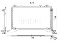 Condensator, climatizare (AC208000S MAHLE KNECHT) MERCEDES-BENZ