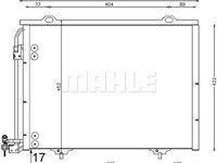 Condensator, climatizare (AC211001S BEH MAH) CHRYSLER,MERCEDES-BENZ