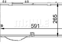 Condensator, climatizare (AC309001S BEH MAH) OPEL,VAUXHALL