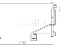 Condensator, climatizare (AC347001S BEH MAH) MERCEDES-BENZ