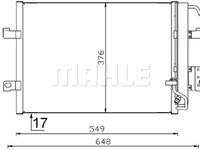 Condensator, climatizare (AC348000S MAHLE KNECHT) MERCEDES-BENZ