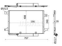 Condensator climatizare AC369000S MAHLE pentru Mercedes-benz A-class Mercedes-benz B-class