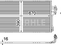 Condensator climatizare AC762000P MAHLE pentru Mercedes-benz Vito Mercedes-benz Viano