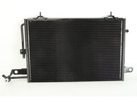 Condensator climatizare Audi 100 (C4), 12.1990-07.1994, motor 2.0, 74kw/85 kw/103kw, 2.3, 98 kw benzina, full aluminiu brazat, 590 (545)x380 (360)x16 mm, fara filtru uscator