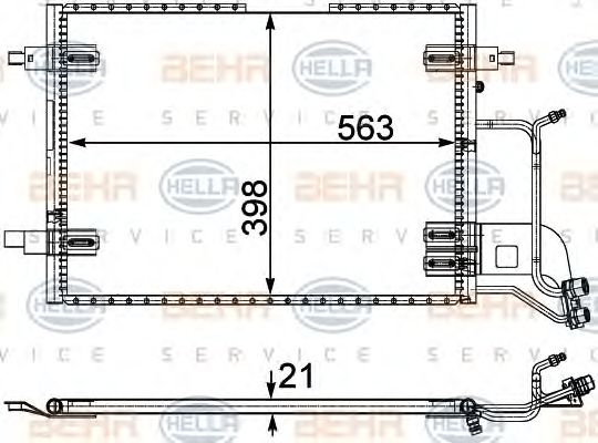 Condensator climatizare AUDI A4 (8D2, B5) - Cod in