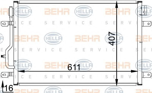 Condensator climatizare AUDI A4 (8E2, B6) - Cod in