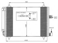 Condensator, climatizare CITROËN C5 II (RC_) (2004 - 2020) NRF 35649