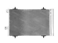 Condensator climatizare Citroen C5, 11.2008-09.2015, Peugeot 407, 06.2009-12.2010, 508, 11.2010-12.2018 motor 2,0 HDI cutie manuala/automata, full aluminiu brazat, 570(525)x375x16 mm