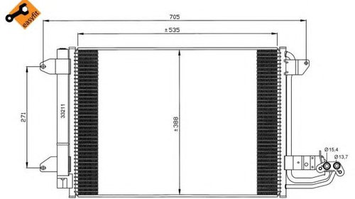 Condensator climatizare (cu uscator) VW Toura