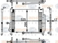 Condensator, climatizare DAEWOO MATIZ (KLYA), DAEWOO MATIZ caroserie (KLA4) - HELLA 8FC 351 037-121