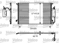 Condensator, climatizare fata (818175 VALEO) CADILLAC,SAAB