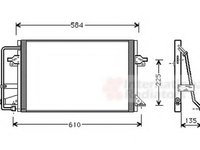 Condensator, climatizare FORD ESCORT Mk V (GAL), FORD ESCORT Mk V combi (GAL, AVL), FORD ESCORT Mk VI Cabriolet (ALL) - VAN WEZEL 18005178