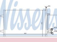 Condensator, climatizare FORD FIESTA V Van (2003 - 2016) NISSENS 940097