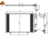 Condensator, climatizare FORD FIESTA VI (2008 - 2016) NRF 350205 piesa NOUA