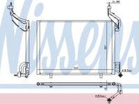 Condensator, climatizare FORD FIESTA VI (2008 - 2016) NISSENS 940540 piesa NOUA