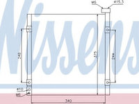 Condensator, climatizare HONDA CIVIC VI Limuzina (EJ, EK) (1995 - 2001) NISSENS 94290 piesa NOUA