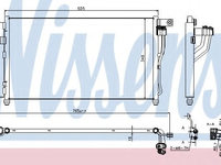 Condensator, climatizare HYUNDAI ACCENT III (MC) (2005 - 2010) NISSENS 940360 piesa NOUA