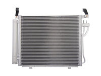 Condensator climatizare Hyundai I10, 01.2008-2013, motor 1.1, 49 kw, 1.2, 57 kw benzina, cutie manuala, full aluminiu brazat, 480(435)x352(342)x16 mm, cu uscator si filtru integrat