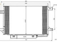 Condensator, climatizare MERCEDES-BENZ A-CLASS (W169) (2004 - 2012) NRF 35758