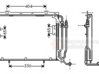 Condensator, climatizare MERCEDES-BENZ C-CLASS limuzina (W202), MERCEDES-BENZ C-CLASS Break (S202) - VAN WEZEL 30005279