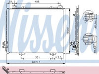 Condensator, climatizare MERCEDES-BENZ E-CLASS (W210) (1995 - 2003) NISSENS 94285