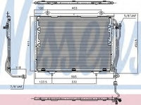 Condensator, climatizare MERCEDES C-CLASS Combi (S202) (1996 - 2001) NISSENS 94376 piesa NOUA