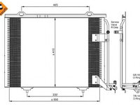Condensator, climatizare MERCEDES C-CLASS (W202) (1993 - 2000) NRF 35463 piesa NOUA