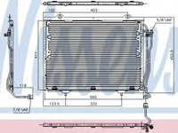 Condensator, climatizare MERCEDES C-CLASS (W202) (1993 - 2000) NISSENS 94376 piesa NOUA