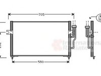 Condensator, climatizare MITSUBISHI CARISMA (DA_), MITSUBISHI CARISMA limuzina (DA_), MITSUBISHI SPACE STAR (DG_A) - VAN WEZEL 32005100