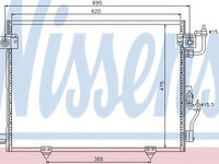 Condensator, climatizare MITSUBISHI PAJERO III Canvas Top (V6_W, V7_W) (2000 - 2006) NISSENS 94864 piesa NOUA