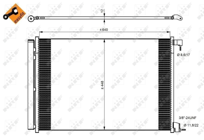 Condensator, climatizare NRF 350082