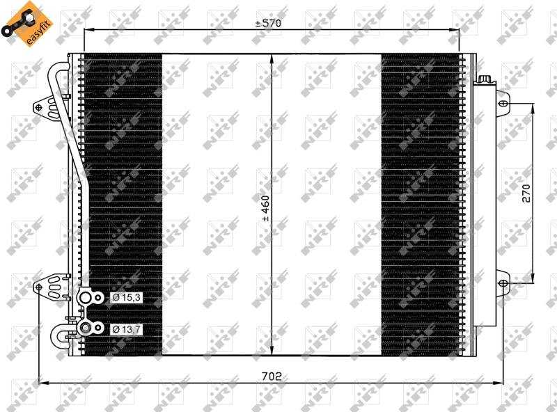 Condensator, climatizare NRF 35613 model