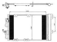 Condensator, climatizare OPEL ASTRA H GTC (L08) (2005 - 2016) NRF 35554 piesa NOUA