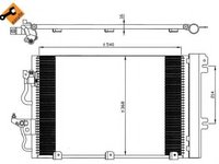 Condensator, climatizare OPEL ZAFIRA B (A05) (2005 - 2016) NRF 35555 piesa NOUA