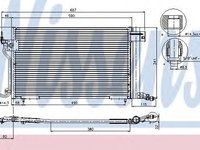 Condensator, climatizare PEUGEOT 306 (7B, N3, N5) (1993 - 2003) NISSENS 94313 piesa NOUA