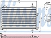 Condensator, climatizare PEUGEOT 307 CC (3B) (2003 - 2016) NISSENS 94570 piesa NOUA
