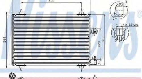 Condensator, climatizare PEUGEOT 407 SW (6E_)