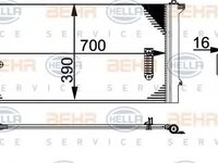 Condensator, climatizare PORSCHE CAYENNE (955), VW TOUAREG (7LA, 7L6, 7L7), AUDI Q7 (4L) - HELLA 8FC 351 317-461