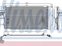 Condensator, climatizare PORSCHE CAYENNE (9PA, 955) (2002 - 2010) NISSENS 94667 piesa NOUA