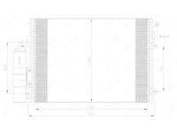 Condensator climatizare, Radiator clima Dacia Logan (Ls), Logan Mcv (Ks), Logan Pick-Up (Us), Sandero, Renault Clio 2 (Bb0/1/2, Cb0/1/2), Logan 1 (Ls), Symbol 1 (Lb0/1/2) Nrf 35771