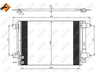 Condensator climatizare, Radiator clima Vw Beetle (5c1), Jetta 4 (162, 163) Nrf 350028