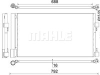 Condensator, climatizare RENAULT LAGUNA III (BT0/1) MAHLE AC 486 000S