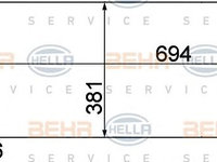 Condensator climatizare RENAULT LOGAN II - OEM - VALEO: VAL817689|817689 - Cod intern: W02244246 - LIVRARE DIN STOC in 24 ore!!!